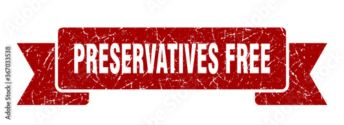preservatives free grunge vintage retro band. preservatives free ribbon