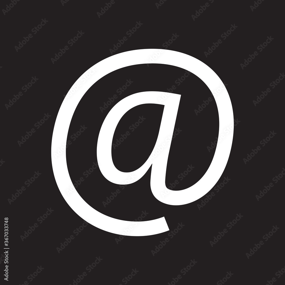 Email icon vector isolated on black background. Trendy email icon in flat style. Modern template for web site, app and ui. Creative business concept, vector illustration Email icon vector isolated on black background. Trendy email icon in flat style. Modern template for web site, app and ui. Creative business concept, vector illustration