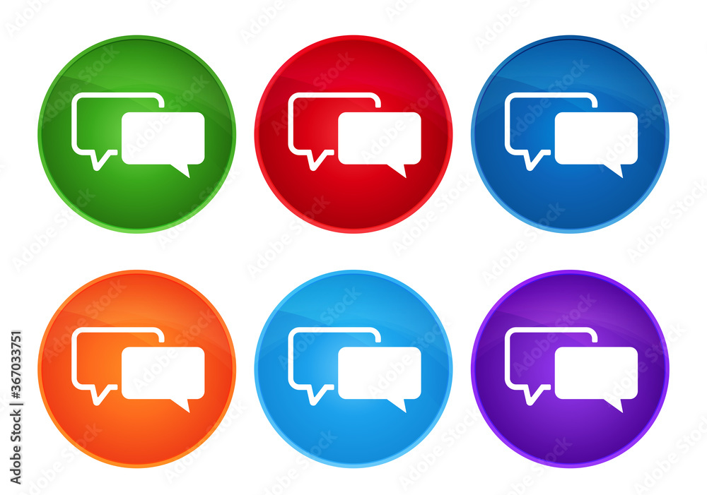 Testimonials icon super round button set glass design Testimonials icon super round button set glass design