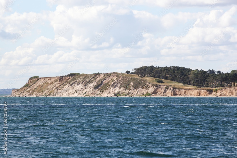 View from the ferry boat of the Tuno island in Denmark
