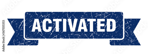 activated grunge vintage retro band. activated ribbon