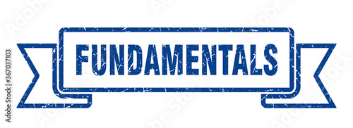 fundamentals grunge vintage retro band. fundamentals ribbon