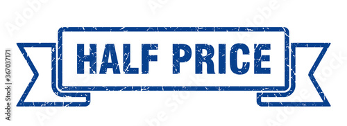 half price grunge vintage retro band. half price ribbon