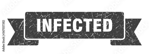 infected grunge vintage retro band. infected ribbon