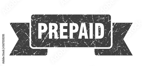 prepaid grunge vintage retro band. prepaid ribbon