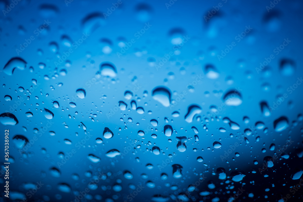 water drops on glass