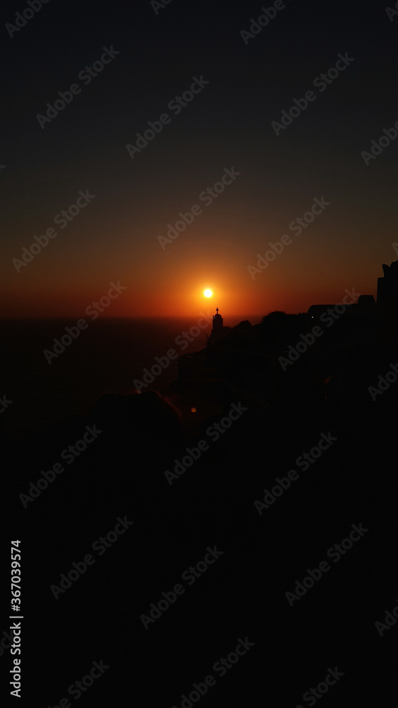 The Santorini sun