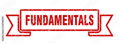 fundamentals grunge vintage retro band. fundamentals ribbon