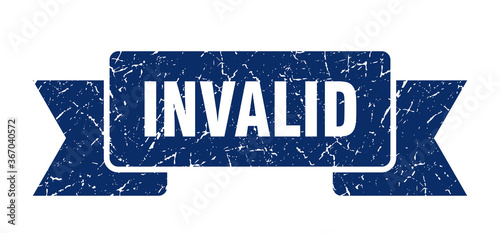 invalid grunge vintage retro band. invalid ribbon
