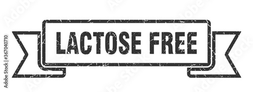 lactose free grunge vintage retro band. lactose free ribbon