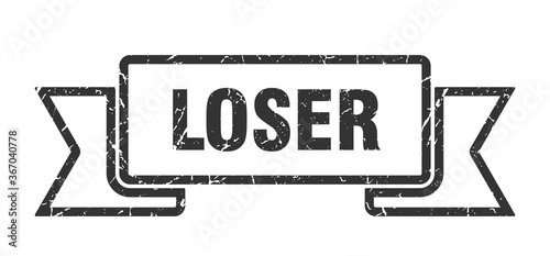 loser grunge vintage retro band. loser ribbon