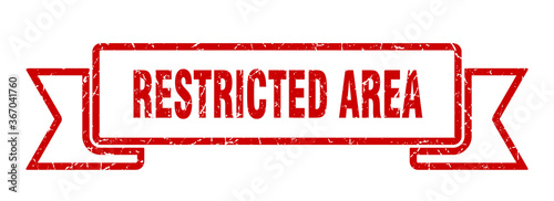 restricted area grunge vintage retro band. restricted area ribbon