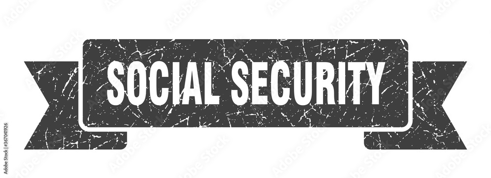 social security grunge vintage retro band. social security ribbon