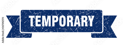 temporary grunge vintage retro band. temporary ribbon
