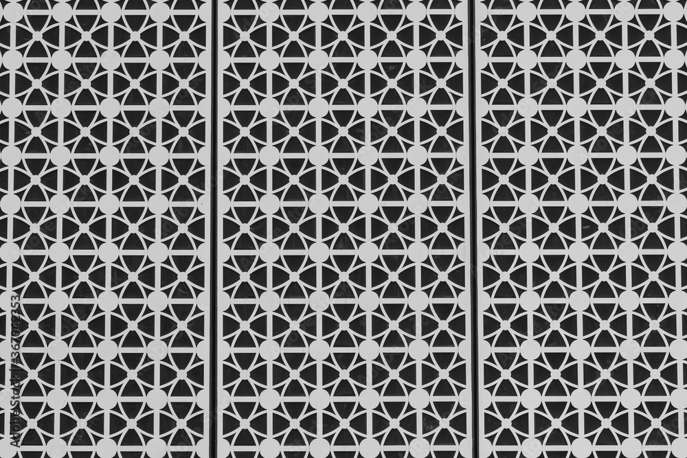 Black and white geometric shapes pattern background