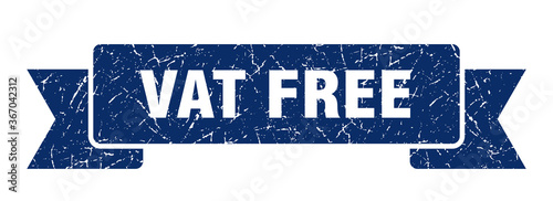 vat free grunge vintage retro band. vat free ribbon