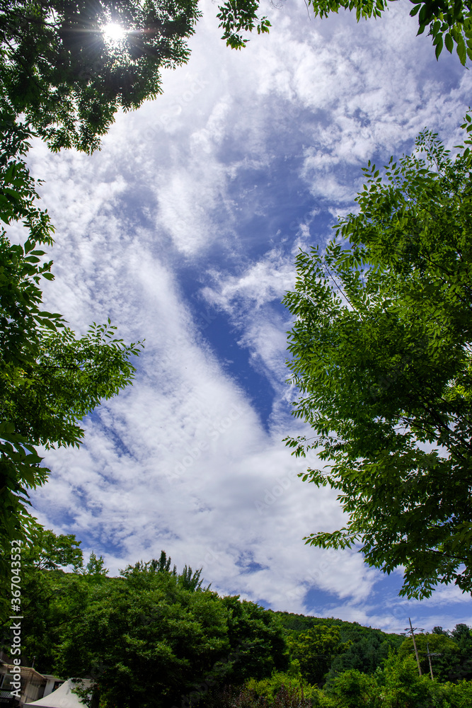 Beautiful blue sky and curious clouds. Beautiful blue sky and curious clouds.