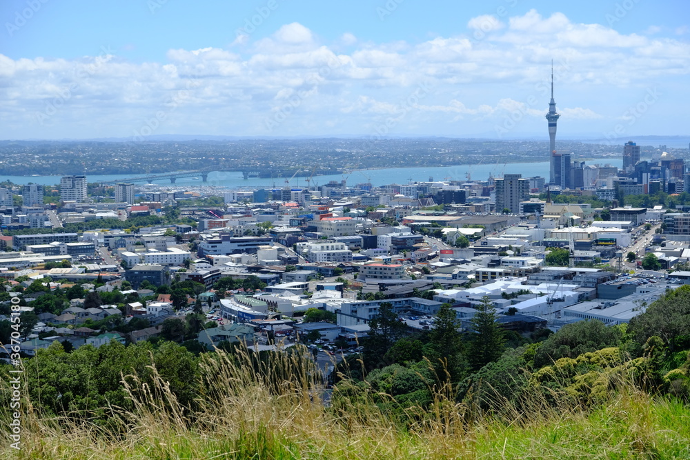 New Zealand Auckland - City view from Mount Eden New Zealand Auckland - City view from Mount Eden