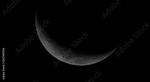 16% Waxing Crescent Moon taked with Telescope