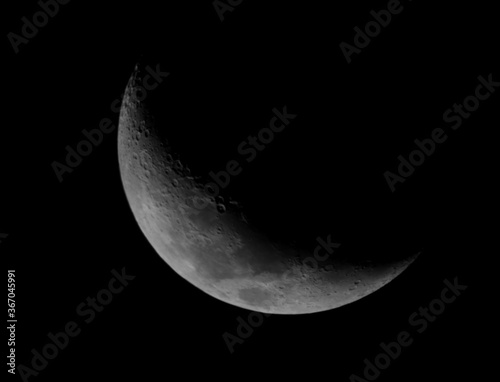 25% Waxing Crescent Moon taked with Telescope