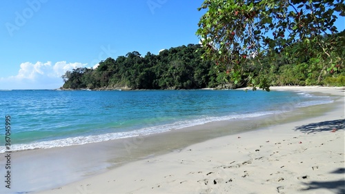 the beach and blue water