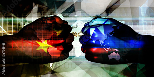 Принти на полотні China vs Taiwan