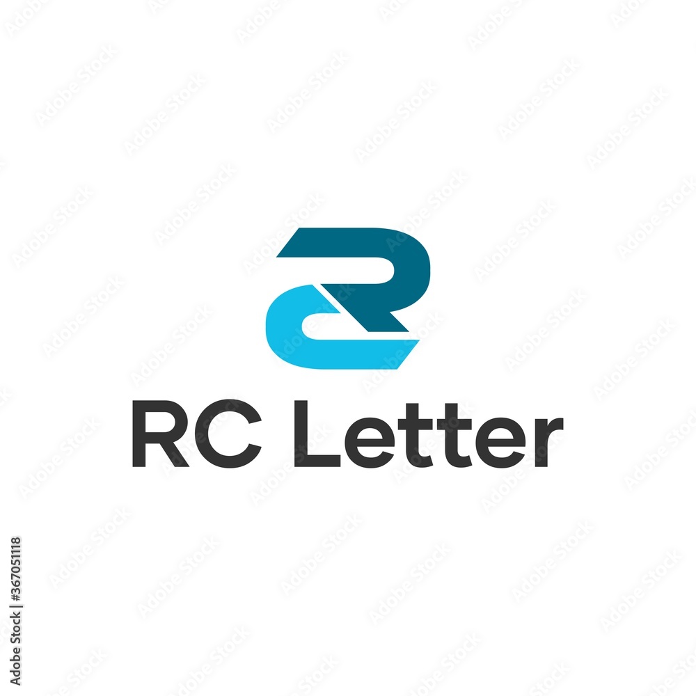 RC CR Letter Logo Design RC CR Letter Logo Design