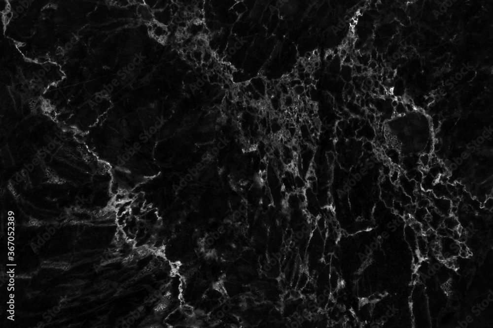 Black marble natural pattern for background, abstract black and white