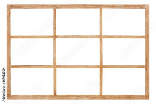 wood slide door isolated on white background with clipping path