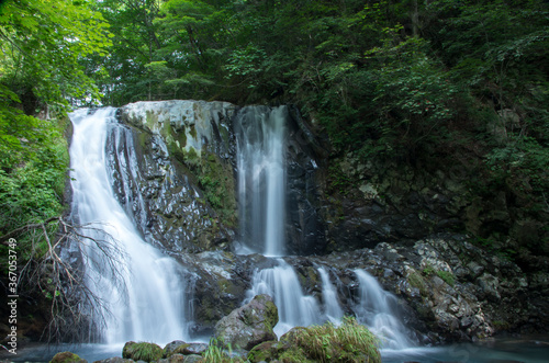 御嶽山のこもれびの滝