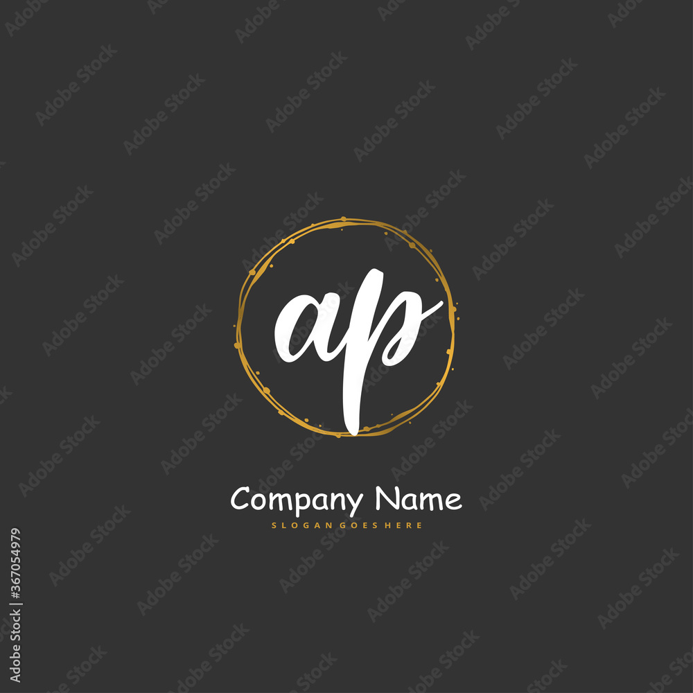 A P AP Initial handwriting and signature logo design with circle. Beautiful design handwritten logo for fashion, team, wedding, luxury logo. A P AP Initial handwriting and signature logo design with circle. Beautiful design handwritten logo for fashion, team, wedding, luxury logo.