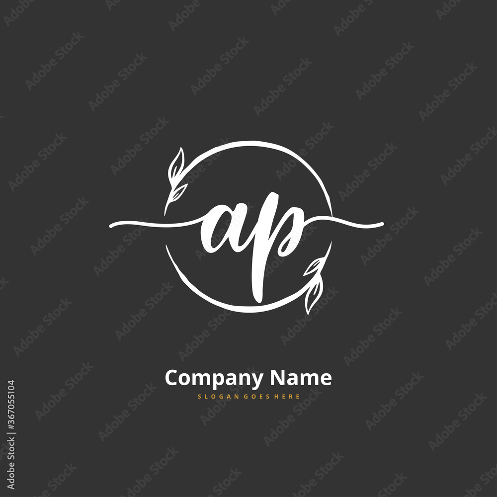 A P AP Initial handwriting and signature logo design with circle. Beautiful design handwritten logo for fashion, team, wedding, luxury logo. A P AP Initial handwriting and signature logo design with circle. Beautiful design handwritten logo for fashion, team, wedding, luxury logo.