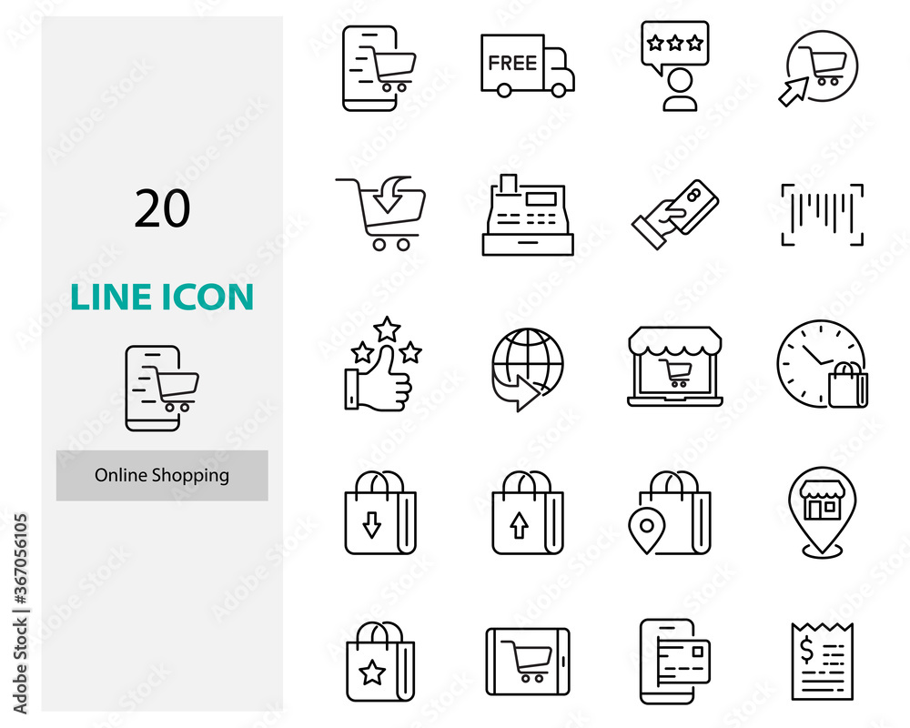 set of online shopping icons, online store, shopping set of online shopping icons, online store, shopping