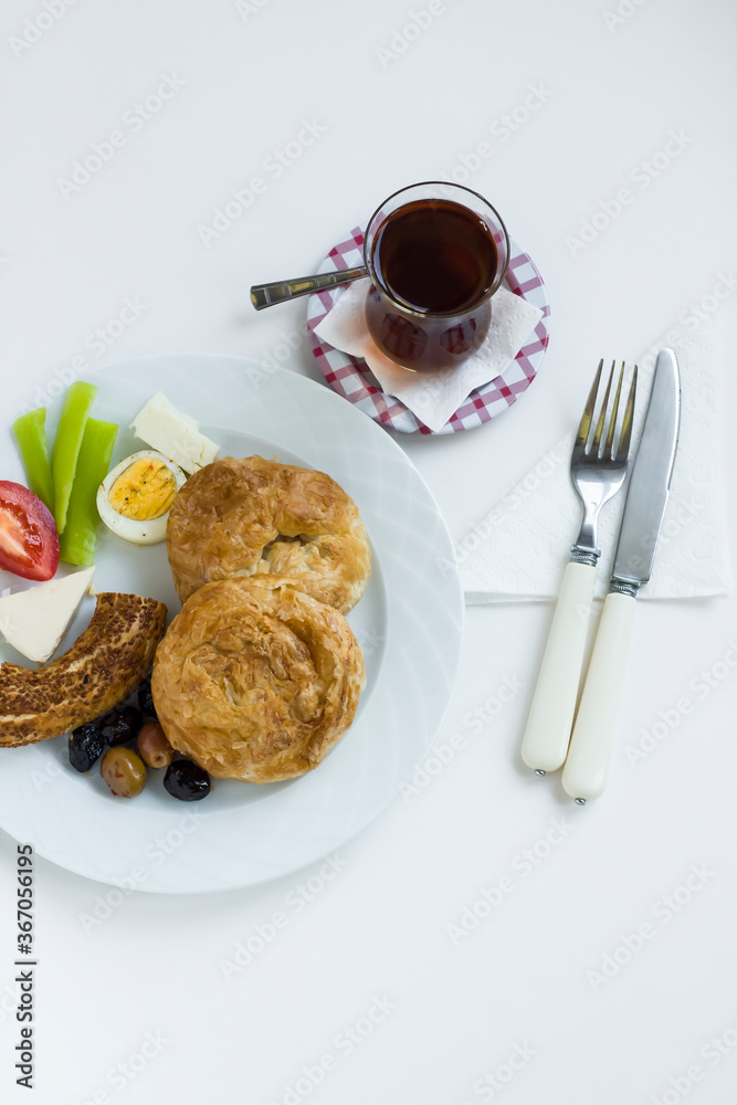 Traditional Turkish Savory Pastry 