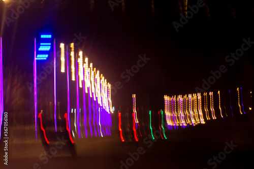 Traffic light trials night photography photo