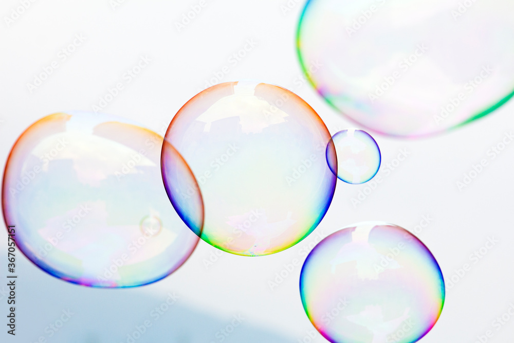 Colored foam bubbles Colored foam bubbles