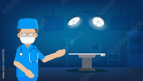 Surgeon in surgery room