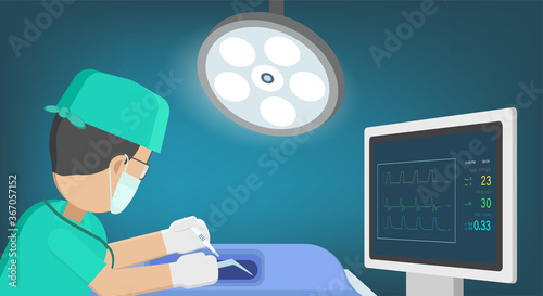 Surgeon in surgery room