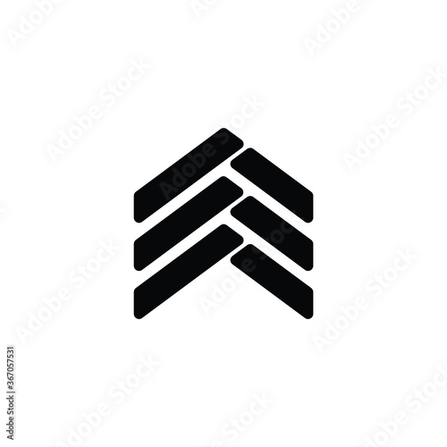 Military rank icon or logo isolated on white background
