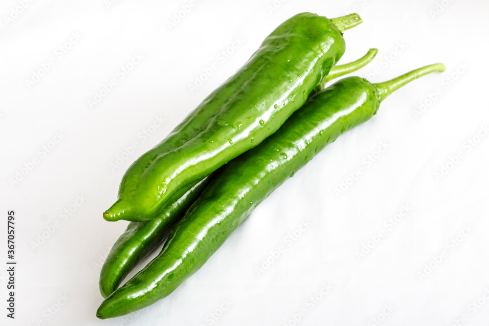 Close-up of green pepper vegetables still life Close-up of green pepper vegetables still life