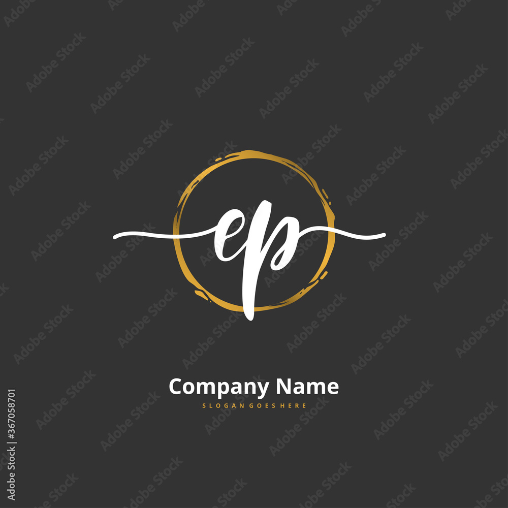 E P EP Initial handwriting and signature logo design with circle. Beautiful design handwritten logo for fashion, team, wedding, luxury logo. E P EP Initial handwriting and signature logo design with circle. Beautiful design handwritten logo for fashion, team, wedding, luxury logo.