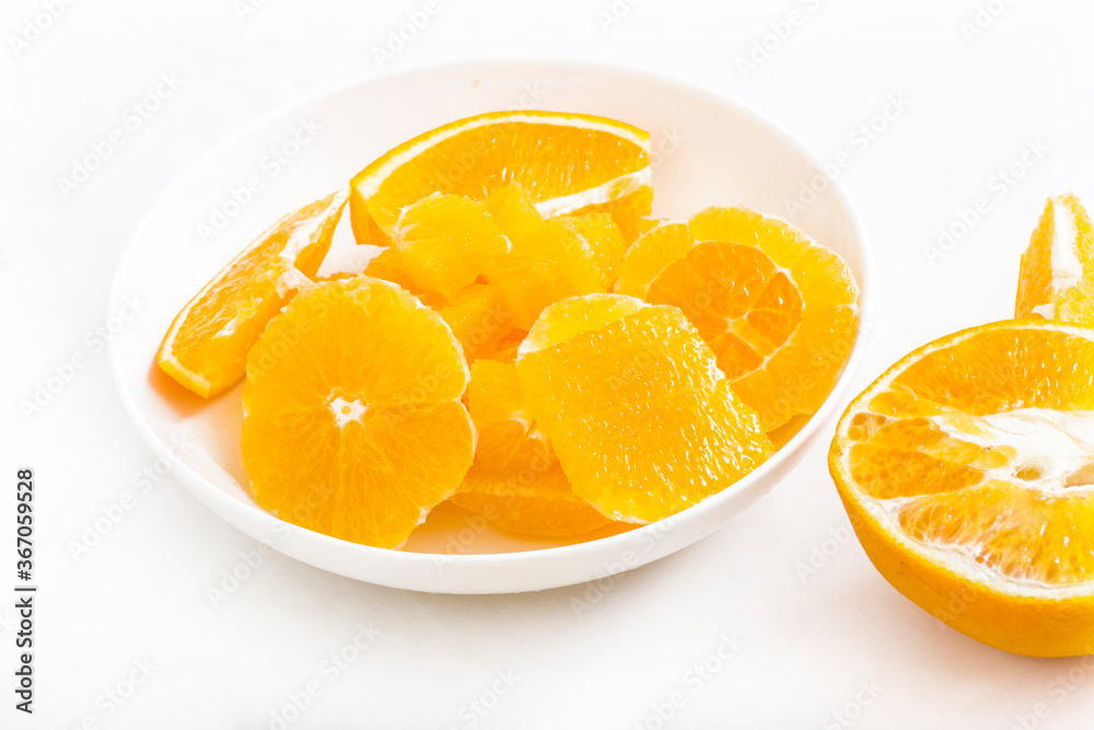 Freshly cut delicious navel orange Freshly cut delicious navel orange