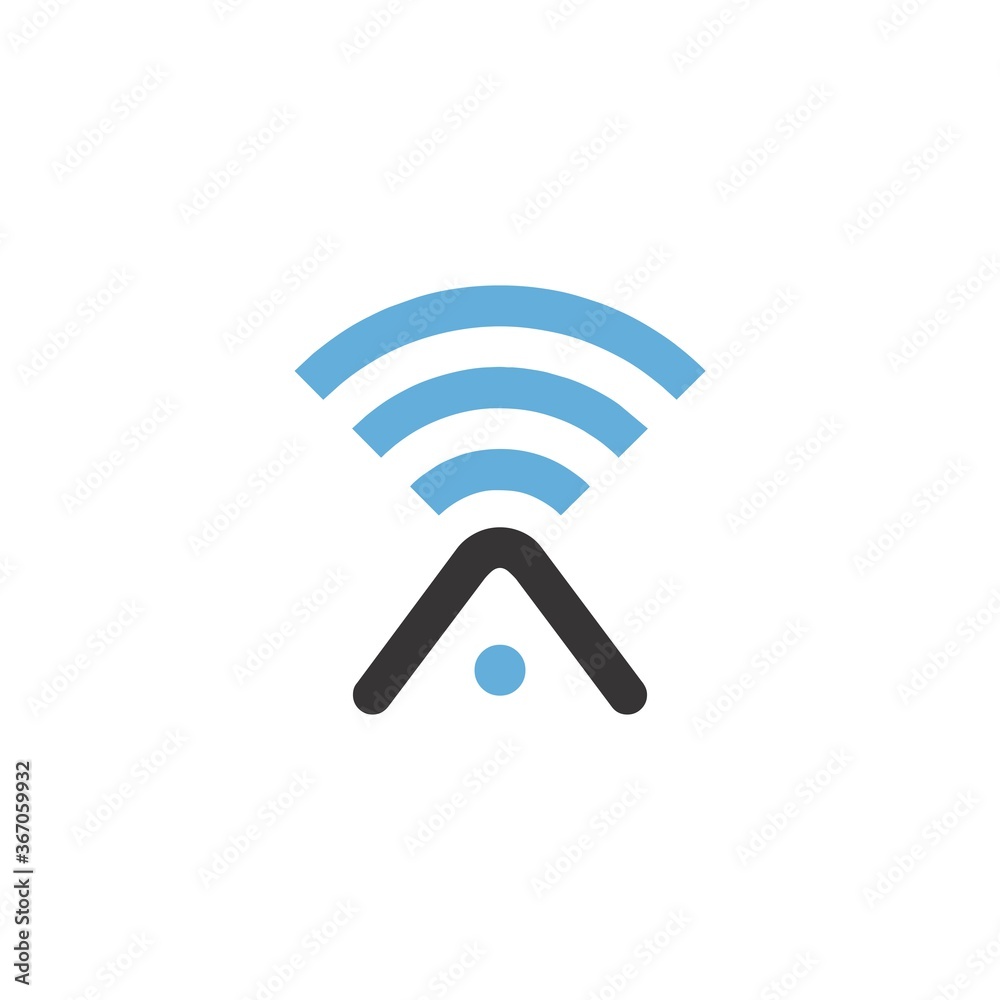 Internet Wireless Signal Logo Icon Internet Wireless Signal Logo Icon
