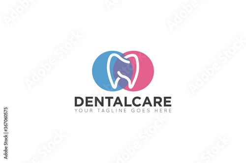 dental care logo and icon vector illustration © squidone