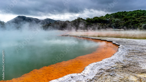 Geothermal champagne pool at Rotorua, New Zealand
