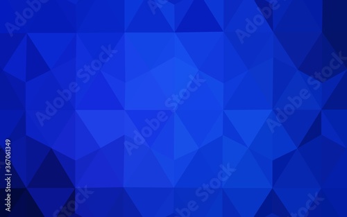 Dark BLUE vector abstract mosaic pattern. Colorful illustration in polygonal style with gradient. Template for cell phone's backgrounds.