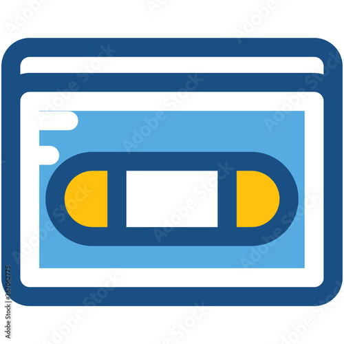 Audio Cassette Vector Icon