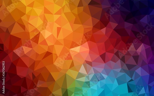 Dark Multicolor vector abstract polygonal background. Colorful abstract illustration with triangles. Brand new design for your business.