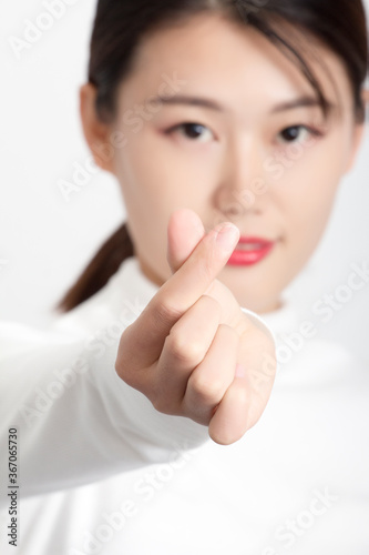 Chinese girl in white