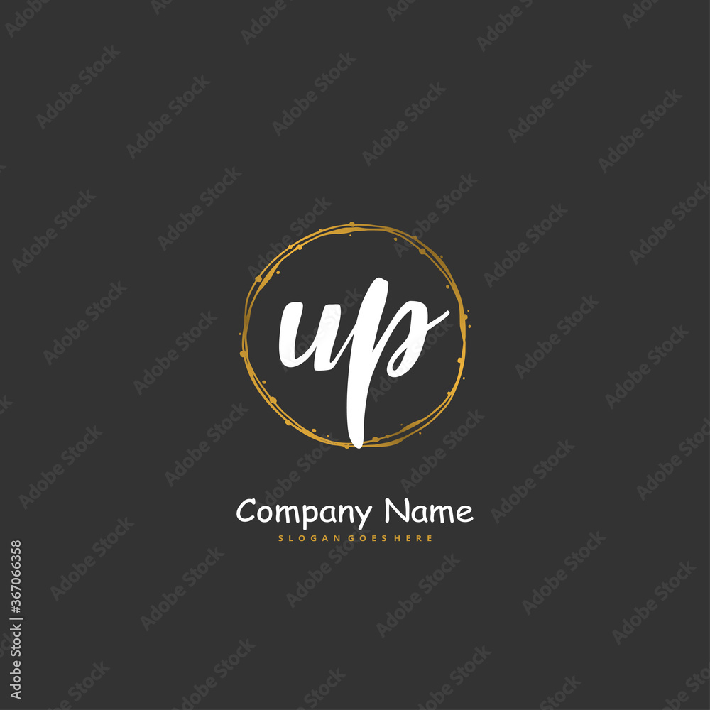 U P UP Initial handwriting and signature logo design with circle. Beautiful design handwritten logo for fashion, team, wedding, luxury logo. U P UP Initial handwriting and signature logo design with circle. Beautiful design handwritten logo for fashion, team, wedding, luxury logo.